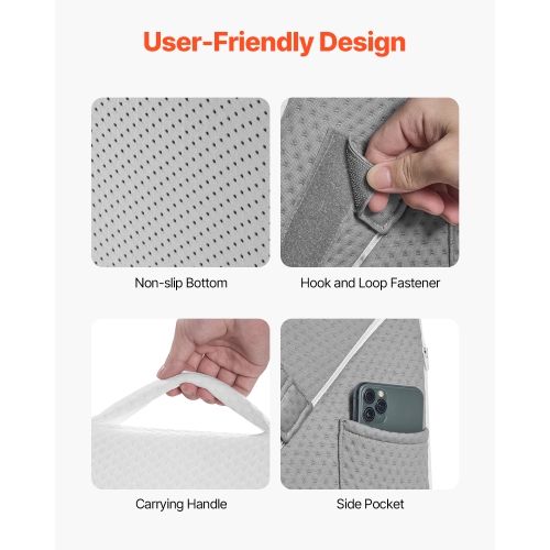 VEVOR 3 Pcs Adjustable Bed Wedge Pillow for Sleeping, with Jacquard Washable Cover & Foam Support, Post Surgery Pillow for Acid Reflux Back Pain