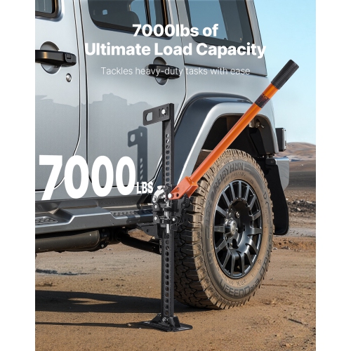 VEVOR 36" Farm Jack,Utility High Lift Farm Jack, 3.18 Ton Capacity Ratcheting Off Road Utility Jacks, Heavy-Duty Lift Jacks with 5.12"-30.3" Lifting