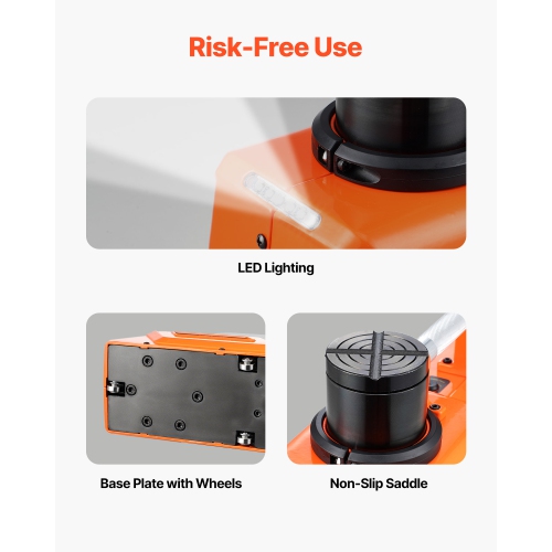 VEVOR 15 Tons /33000 lbs Electric Car Jack, Adjustable Hydraulic Jack Lift with High Load Capacity, 12V Dual-Powered Tire Change Replacement with LED