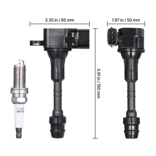 VEVOR 4.0L V6 Ignition Coil Pack and Spark Plugs, Set of 6, Compatible with Nissan Maxima Murano Altima Pathfinder Quest Xterra Pathfinder I35 QX4