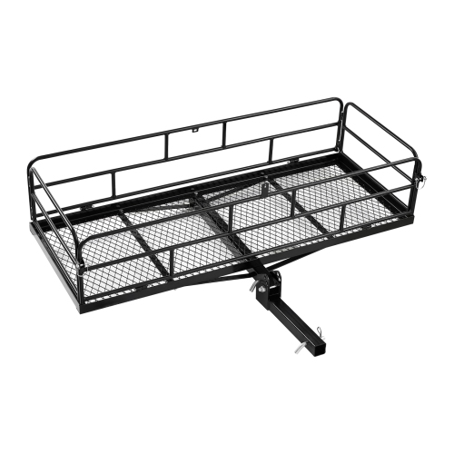 VEVOR 60" x 24" x 14", Hitch Cargo Carrier, 500 lbs Capacity Hitch Cargo Carrier with Cargo Net & Waterproof Cargo Bag, Folding Hitch Mount Cargo