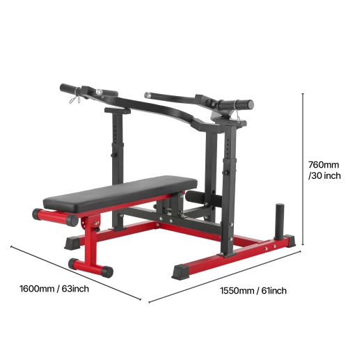 VEVOR 450 LBS Chest Press Machine, Adjustable Flat/Incline Bench, Independent Converging Arms, Upper Chest Equipment, Fitness Home/Gym Equipment for