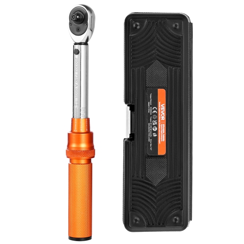 VEVOR 72-Tooth Click Torque Wrench Set, 1/4Inch Drive, 20-200lbf-in/2.3-22.6N.m, Dual-direction and Dual Range Scales, ±3% High Precision, with Bit