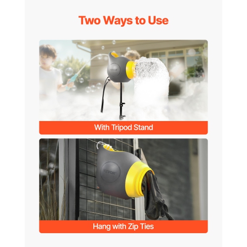 VEVOR 115 W Foam Machine, Party Foam Cannon, Portable Foam Maker with a Tripod Stand, Powerful Foam Party Machine, for Pool, Outdoor Events,