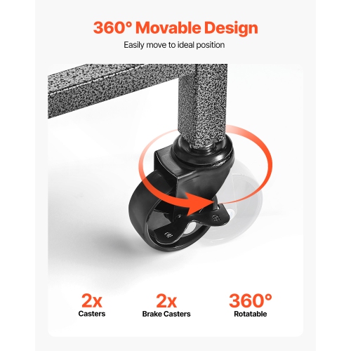 Porte-canne à pêche VEVOR à 15 tiges, support mobile pour poteau à roulettes, range-tout pour matériel de pêche pour garage intérieur, rangement pour