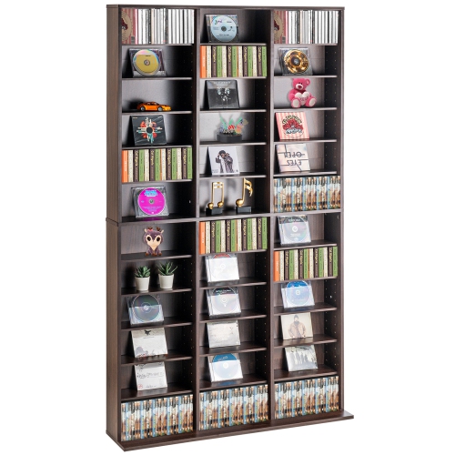VEVOR  Media Storage Cabinet, Adjustable DVD Cabinet, CD Storage Holds Up to 1080 CDs, Protects & Organizes Music, Movie, Video Games Or Memorabilia
