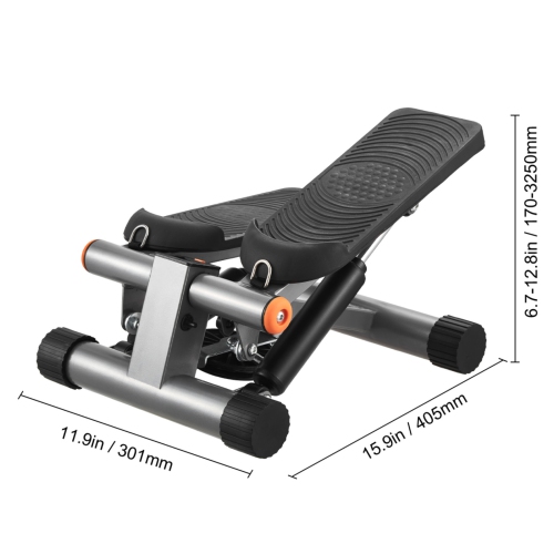 VEVOR 330LBS Stair Stepper, Mini Stepper for Exercise at Home, Hydraulic Fitness Stepper with Resistance Bands, Full Body Workout Cardio Equipment,