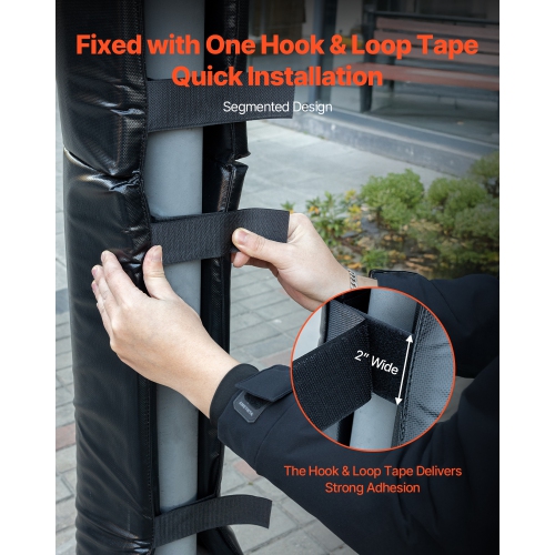 VEVOR Thick Basketball Pole Pad, Heavy Duty Wrap Around Pole Padding, 71 inch Tall and 1.2 inch Fits 2-6.3 Round & 4.5x4.5 inch Square Pole,