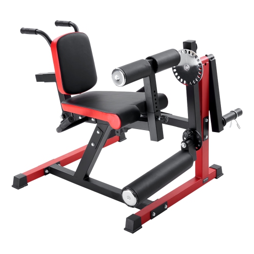 VEVOR 550 LBS Capacity Leg Extension and Curl Machine, Seated Leg Rotary Extension for Thigh, Adjustable Lower Body Specialty Exercises Equipment,