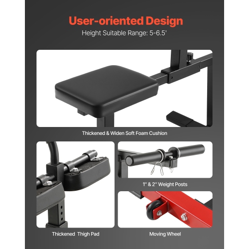 VEVOR 440 LBS Seated Calf Machine, Calf Raise Machine, Seated Calf Raise Leg Exercise Home Gym, Calf Workout Training Equipment, Lower Body Specialty