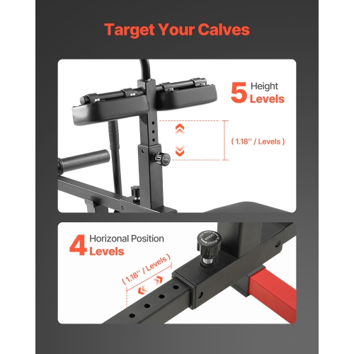 VEVOR 440 LBS Seated Calf Machine, Calf Raise Machine, Seated Calf Raise Leg Exercise Home Gym, Calf Workout Training Equipment, Lower Body Specialty