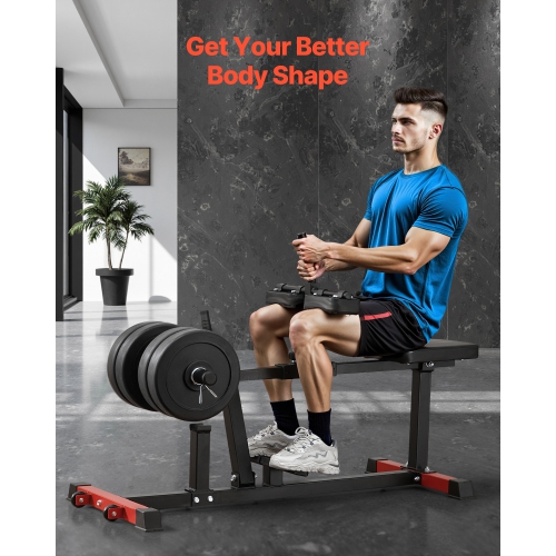 VEVOR 440 LBS Seated Calf Machine, Calf Raise Machine, Seated Calf Raise Leg Exercise Home Gym, Calf Workout Training Equipment, Lower Body Specialty