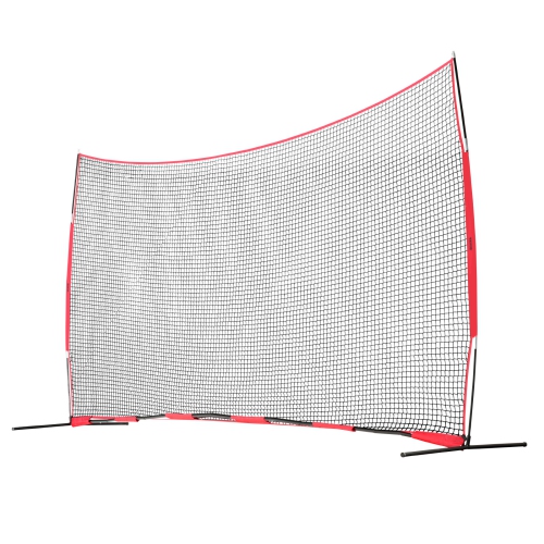 VEVOR 20x10 ft Barricade Backstop Net, Ball Sports Barrier Netting, with Carry Bag, Protection Screen for Baseball Softball Lacrosse Soccer Hockey