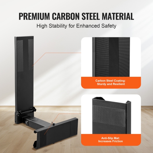 VEVOR 23.4 L x 11.4-18 in H Ladder Levler, Support Surface, Steel Ladder Leveling Tool, Folding Pitch Hopper, Stair Ladder Stabilizer Easy to