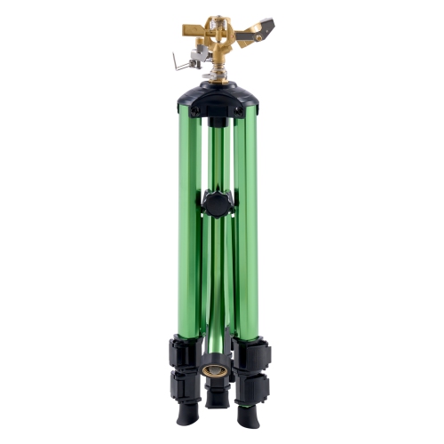 VEVOR Impact Sprinkler on Tripod Base, Heavy Duty Tripod Sprinklers with Brass Head & 3/4" Connector, 360° Large Area Coverage Irrigation Sprinkler,