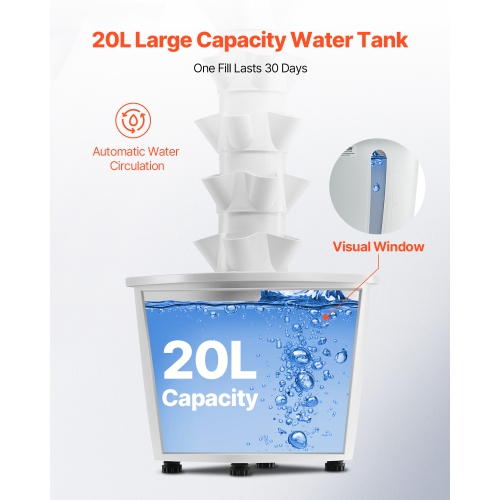 VEVOR 30 Pods Hydroponic Growing System with Grow Light, Vertical 6 Tiers Hydroponic Tower, Home Hydronic Garden with Water Pump, Plants Germination