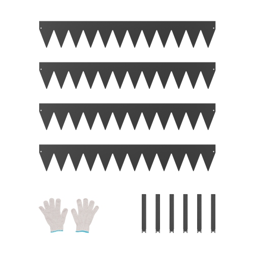 VEVOR 40 x 6 in Steel Landscape Edging, 4 Packs Rust-Resistant Metal Landscape Edging, Bendable Garden Edging Border, Heavy Duty Lawn Edging,