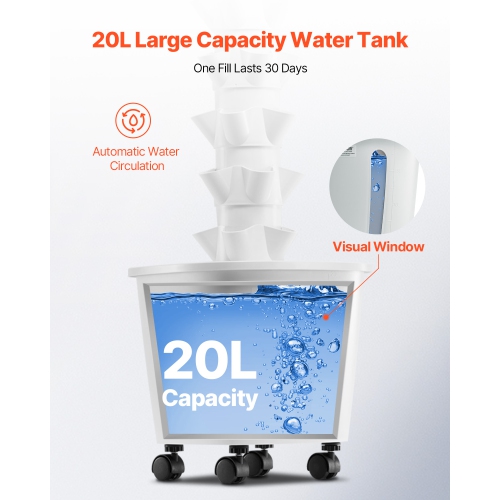 VEVOR 30 Pods Hydroponic Growing System, Vertical 6 Tiers Hydroponic Tower, Home Hydronic Garden with Water Pump & Timer, Water Circulation Plants