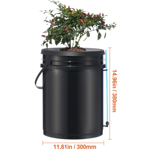 VEVOR 8 Buckets DWC Hydroponic System, 5 Gallon, Deep Water Culture Growing Bucket, Hydroponics Grow Kit with Pump, Air Stone and Water Level Device,