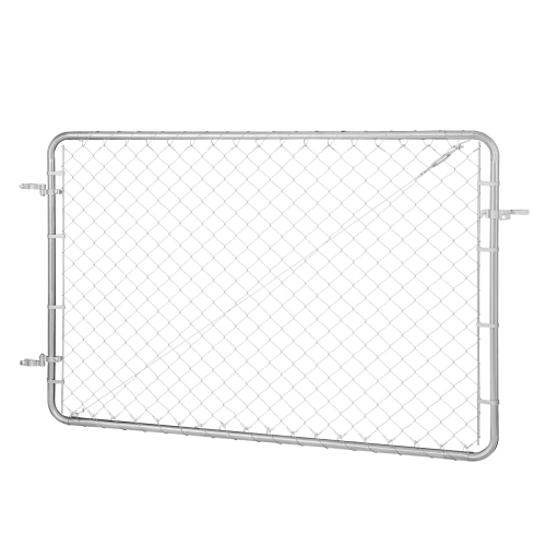 VEVOR 72x48in Chain Link Fence Gate, Adjustable Chain Link Fence Panel, Fit 2.2-6ftx6ft (H) Garden Fence Gate Opening, Rust-Resistant Galvanized