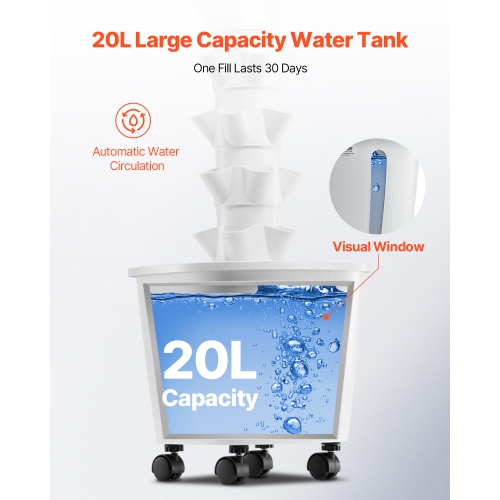 VEVOR 50 Pods Hydroponic Growing System, Vertical 10 Tiers Hydroponic Tower, Rolling Hydronic Garden with Water Pump & Wheels, Indoor Plants