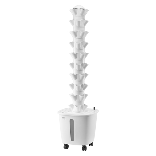 VEVOR 50 Pods Hydroponic Growing System, Vertical 10 Tiers Hydroponic Tower, Rolling Hydronic Garden with Water Pump & Wheels, Indoor Plants