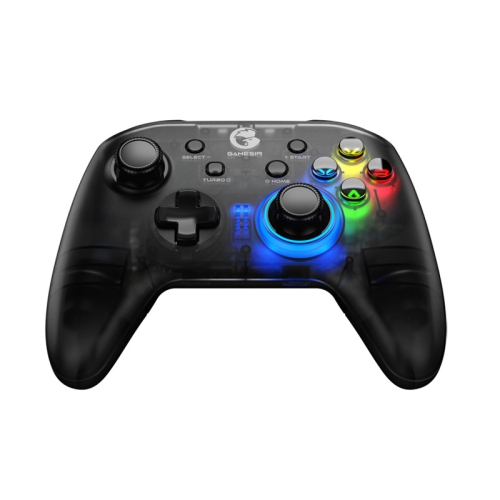 GameSir T4pro Bluetooth Wireless Game Controller for Windows 7 8 10 PC/iPhone/Android/Switch, Translucent LED Backlight - Black