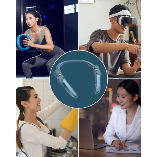 Neck-hanging Wireless Bluetooth Speaker, Portable Mini Subwoofer Smart Wearable Stereo Heavy Bass for Home, Office and Outdoor