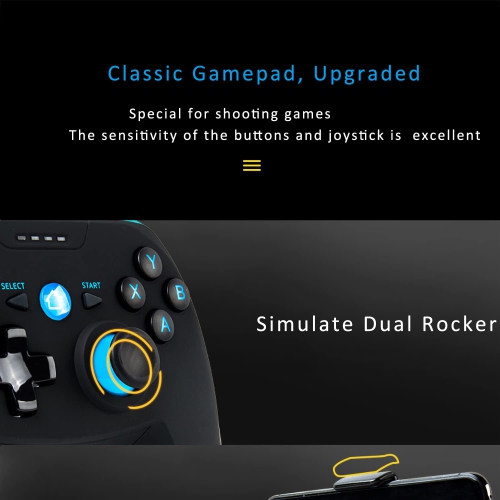 Wireless game controller professional game handle, suitable for mobile phones/tablets/PC/PS/VR/TV/Switch, etc. - X1 direct connection vibration