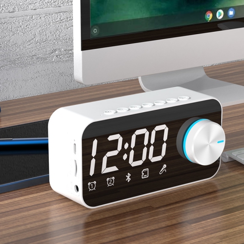 Multifunctional alarm clock smart speaker card insertion large volume luminous wireless Bluetooth speaker with call function, wireless Bluetooth