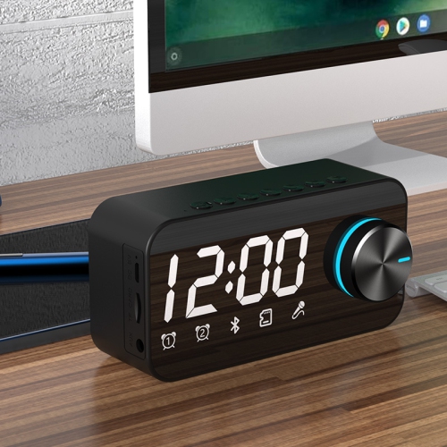 Multifunctional alarm clock smart speaker card insertion large volume luminous wireless Bluetooth speaker with call function, wireless Bluetooth