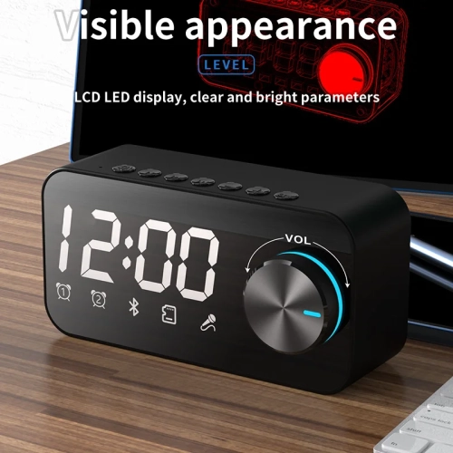 Multifunctional alarm clock smart speaker card insertion large volume luminous wireless Bluetooth speaker with call function, wireless Bluetooth