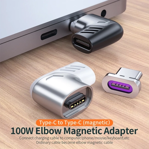 Adaptateur magnétique de type C de 120w, convertisseur coudé adapté pour téléphone mobile Apple charge rapide ordinateur portable transmission de