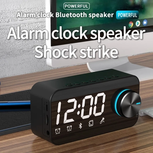 Multifunctional alarm clock smart speaker card insertion large volume luminous wireless Bluetooth speaker with call function, wireless Bluetooth