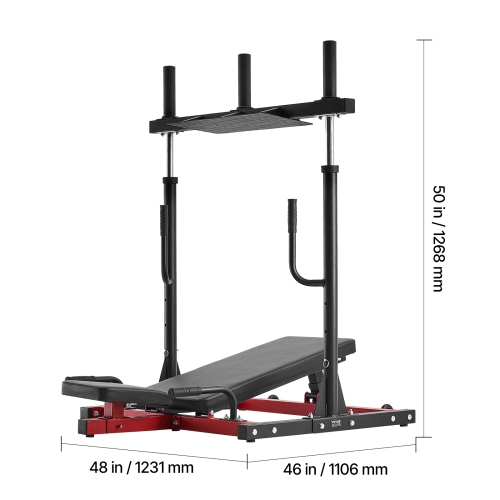 VEVOR 550 lbs Vertical Leg Press Machine, Lower Body Special Home Gym Machine, Carbon Steel Leg Press Exercise Training Equipment, Adjustable Leg