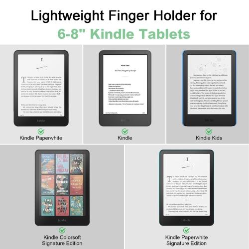 2PCS Comfortable Hand Strap for Kindle and Tablets,Kindle Accessories for Reading in Bed,Lightweight Grip Holder for 4.7-8" Kindle iPad Tablet