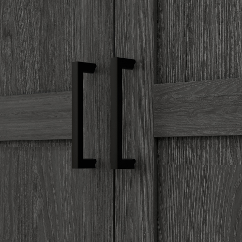 HOMCOM 70" Tall Kitchen Pantry Cabinet, Rustic Freestanding Kitchen Storage Cabinet with 6 Door Shelves and Adjustable Shelves, Black Wood Grain