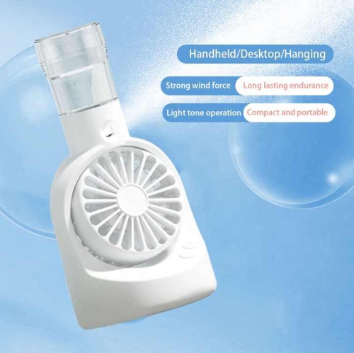 Handheld spray fan Multifunctional desktop folding small fan spray humidifier Outdoor handheld hanging neck spray fan F6 desktop spray fan