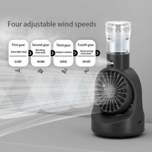 Handheld spray fan Multifunctional desktop folding small fan spray humidifier Outdoor handheld hanging neck spray fan F6 desktop spray fan