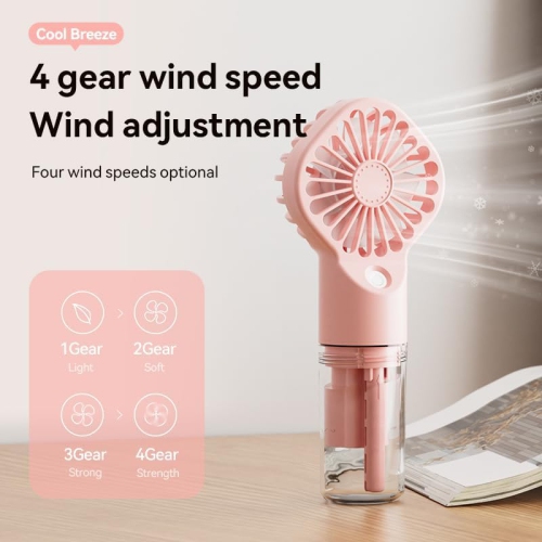 Handheld spray fan Multifunctional desktop folding small fan spray humidifier Outdoor handheld hanging neck spray fan F3 Handheld spray fan