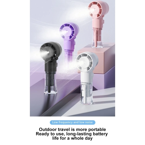 2025 New F10 Handheld Fan Humidification and Hydration Hanging Neck Spray Fan USB Multi-function Handheld High-speed Fan Hand-cranked Fan