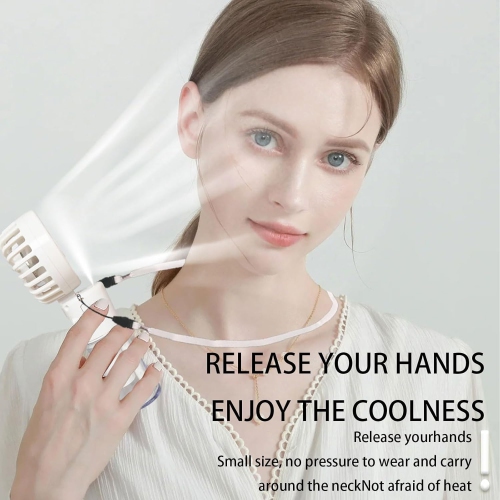 Handheld spray fan Multifunctional desktop folding small fan spray humidifier Outdoor handheld hanging neck spray fan F4 hanging neck spray fan