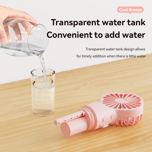 Handheld spray fan Multifunctional desktop folding small fan spray humidifier Outdoor handheld hanging neck spray fan F3 Handheld spray fan