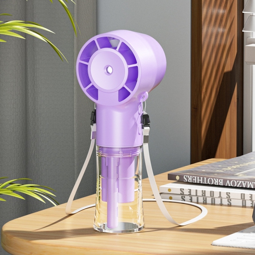 2025 New F10 Handheld Fan Humidification and Hydration Hanging Neck Spray Fan USB Multi-function Handheld High-speed Fan Hand-cranked Fan