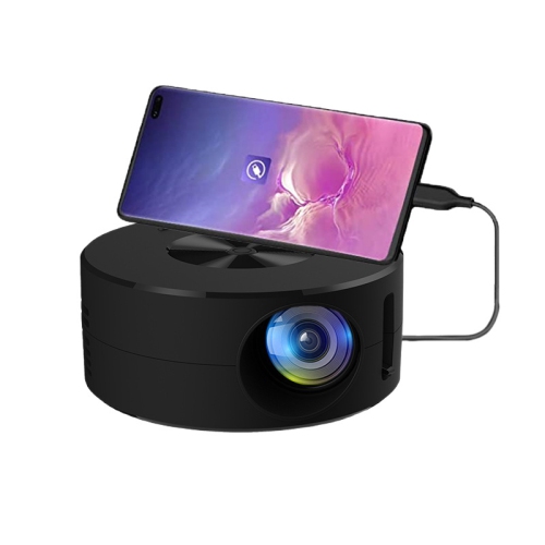 New projector home YT200 projector small mini portable new projector high code stream supports 1080P home theater media player YT200 small round