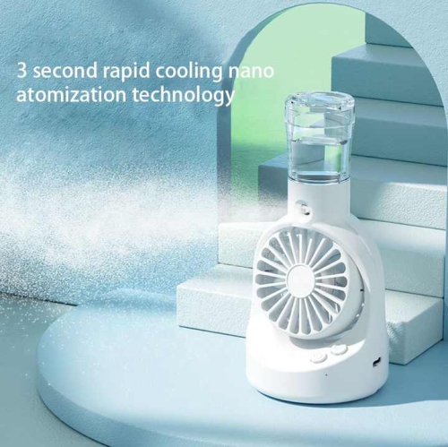 Handheld spray fan Multifunctional desktop folding small fan spray humidifier Outdoor handheld hanging neck spray fan F6 desktop spray fan