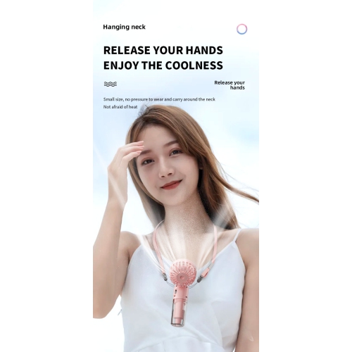 Handheld Spray Fan Multifunctional Desktop Folding Small Fan Spray Humidifier Outdoor Handheld Hanging Neck Spray Fan F2 Folding Spray Fan