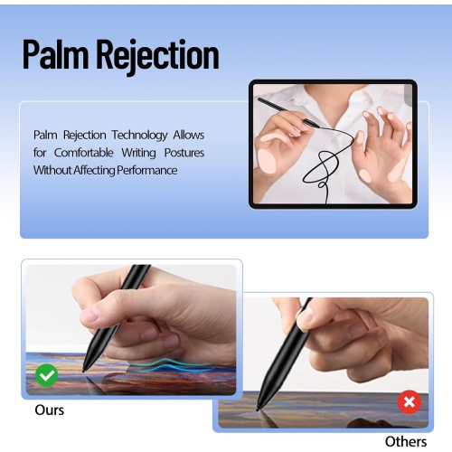 Magnetic Remarkable 2 Pen With Eraser, EMR Digital Stylus Replacement Marker Plus, 4096 Pressure, Palm Rejection, Tilt Support, 5 Pen Tips/Nibs