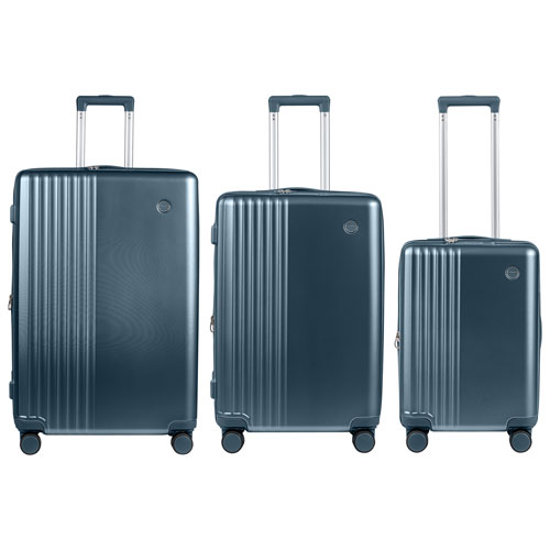 Ensemble de 3 valises rigides extensibles Velora de Champs - Bleu