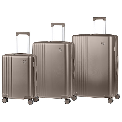 Ensemble de 3 valises rigides extensibles Velora de Champs - Gris